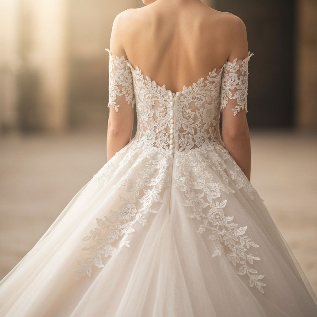 Elegant Bridal Gown Back View